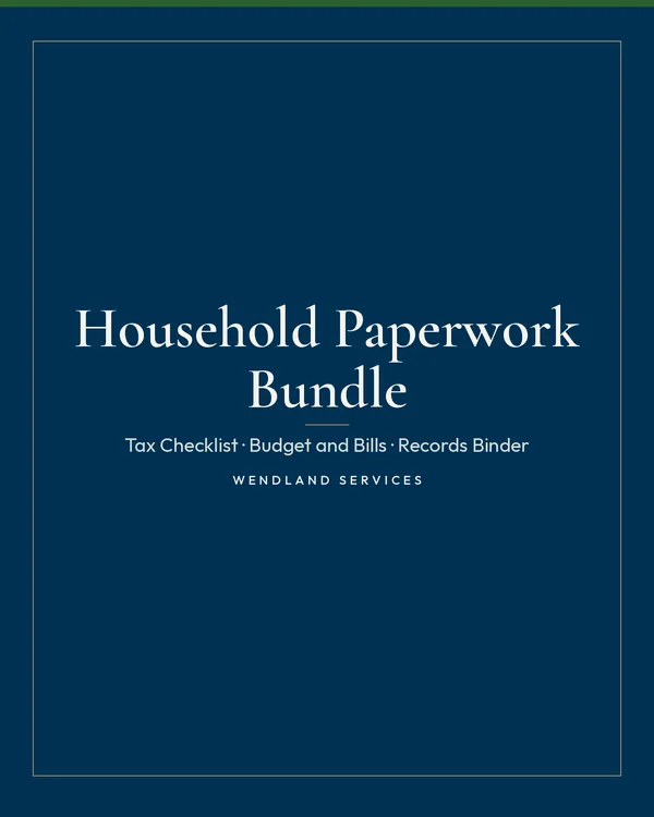Cover of Household Paperwork Bundle